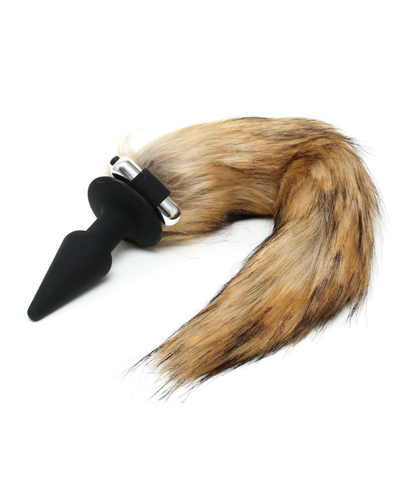 Plug con Vibracion Cola de Zorro