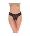 Tanga Abierto Negro Talla unica