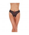 Tanga Abierto Negro Talla unica