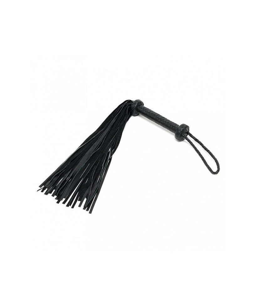 Flogger Trenzado Cuero Negro
