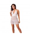 Mini Vestido con Tanga Blanco Talla unica