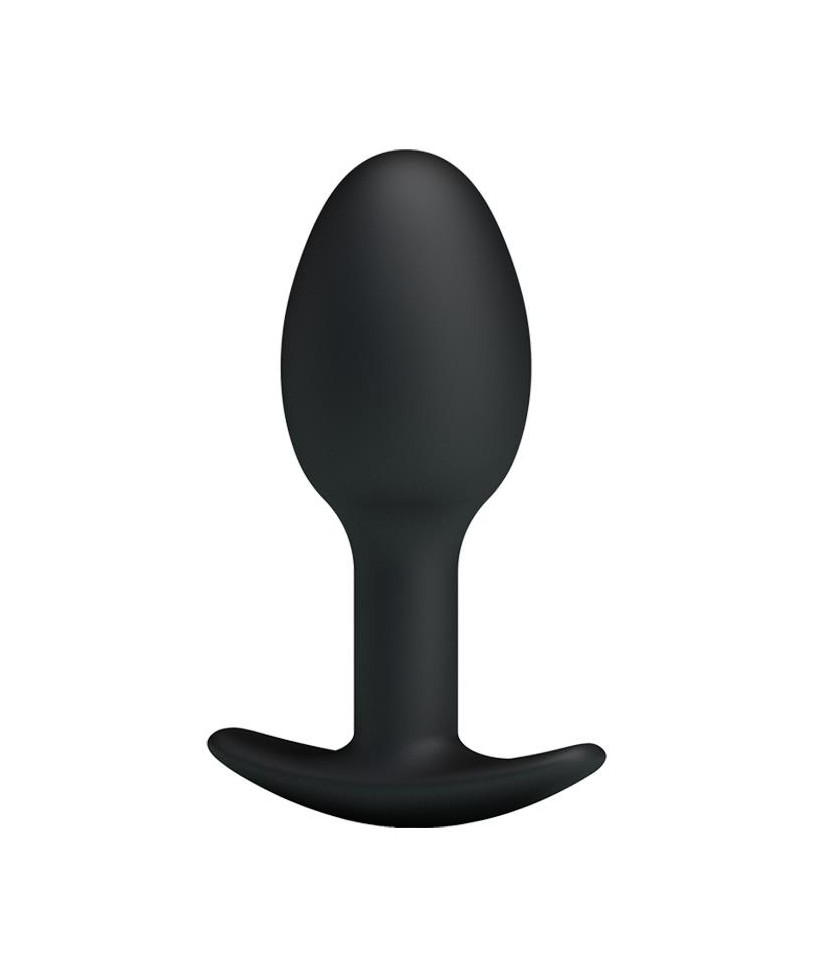 Plug Anal Silicona Negro con Bola