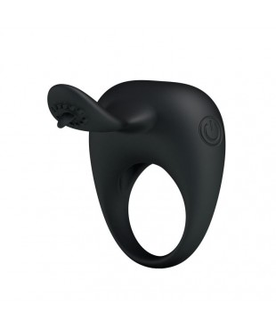 Pretty Love Anillo Vibrador Tonguo Negro