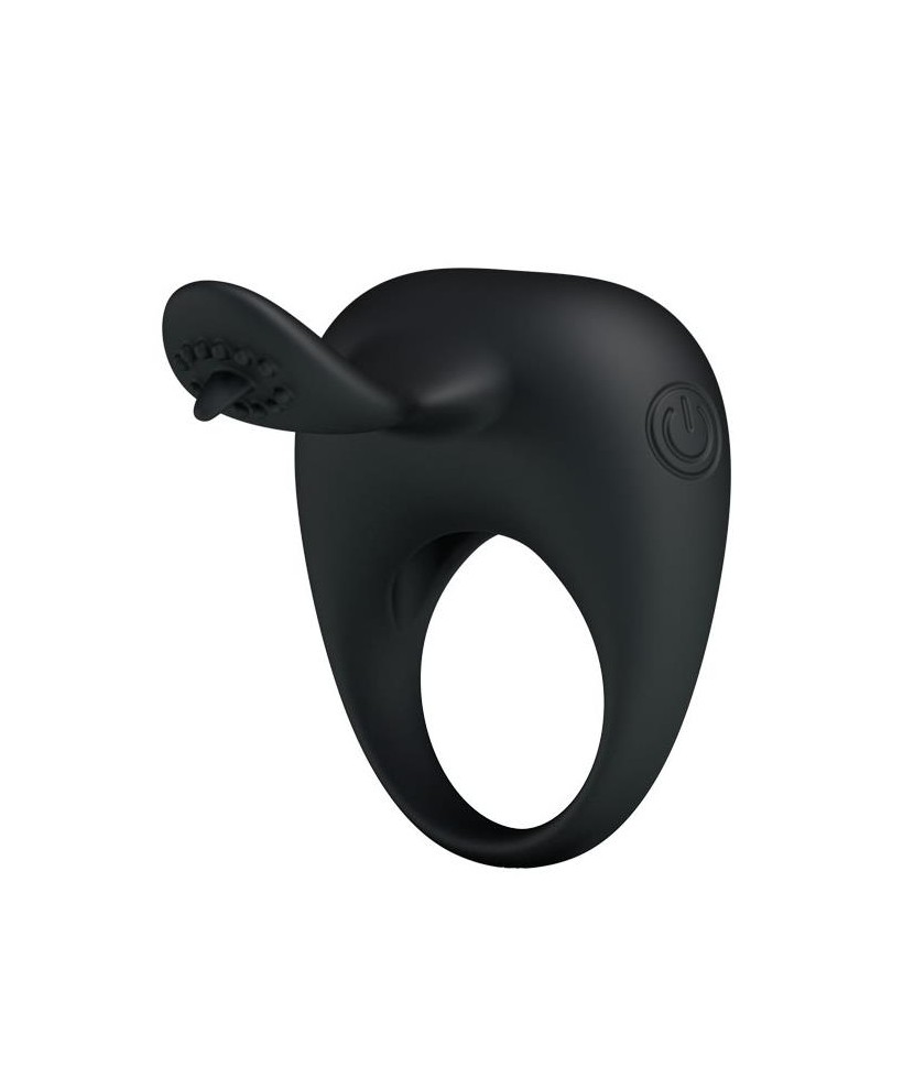 Pretty Love Anillo Vibrador Tonguo Negro