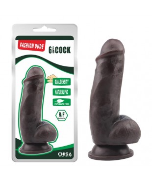 Dildo Dual Density Fashion Dude 17.5 x 4.9 cm Marron