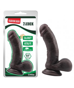 Dildo Dual Density Fashion Dude 17.5 x 4 cm Marron