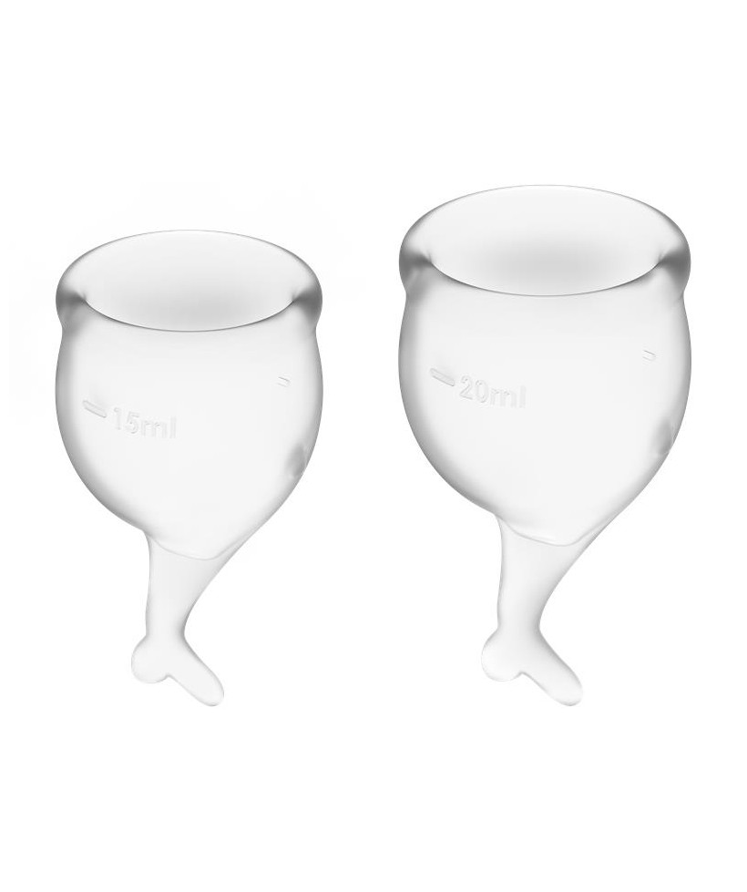 Copas Menstruales Feel Secure Transparent Pack de 2