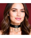 Collar con Doble Aro Cuero Vegano Talla unica