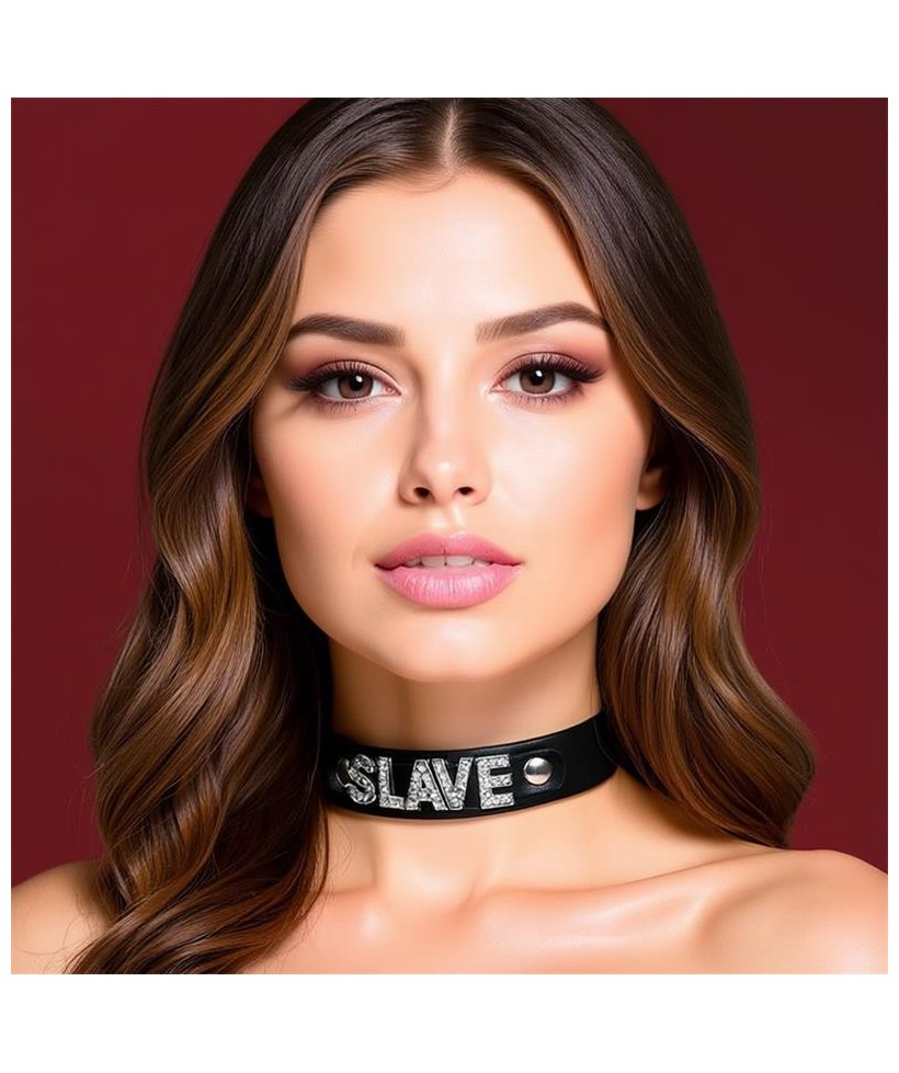 Collar Cuero Vegano Slave Talla unica