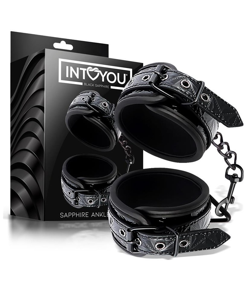 Esposas para Tobillo Ajustable Sapphire Cuero Vegano
