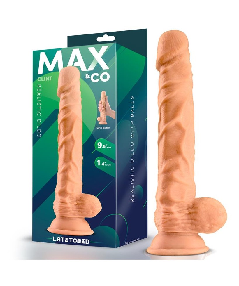 Clint Dildo Realista con Testiculos Natural 98