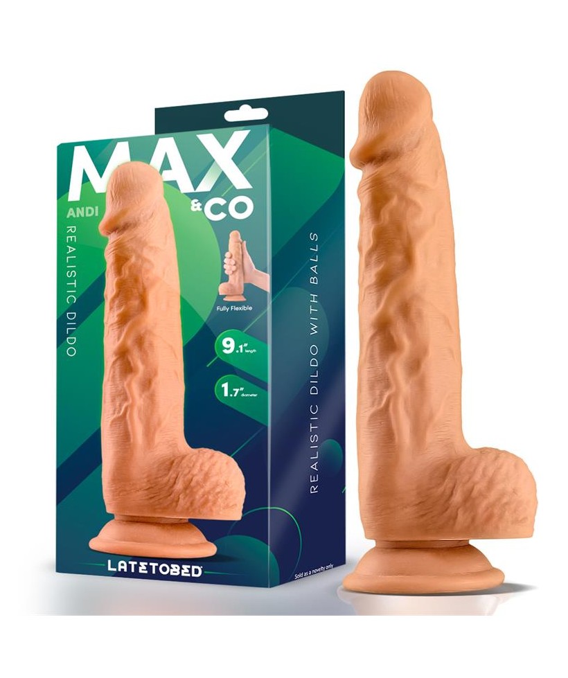 Andi Dildo Realista con Testiculos 91 Natural