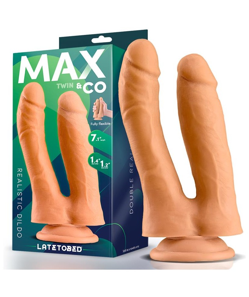 Twin Dildo Doble Realista 71 Natural