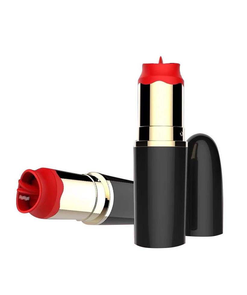 Estimulador de Pintalabios con Lengua Estimuladora USB Negro