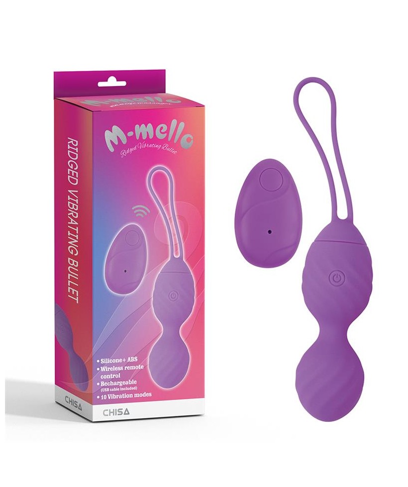 Huevo Vibrador Control Remoto Ridged USB Silicona 74
