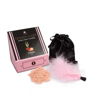 Kit Polvos 100% Comestibles y Plumero Fresas con Cava