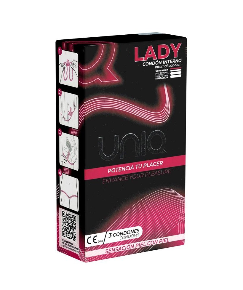 Preservativos Femeninos sin Latex 3 Unidades Lady Female