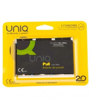 Preservativos con Tiras Pull Condoms Sin Látex 3 pcs
