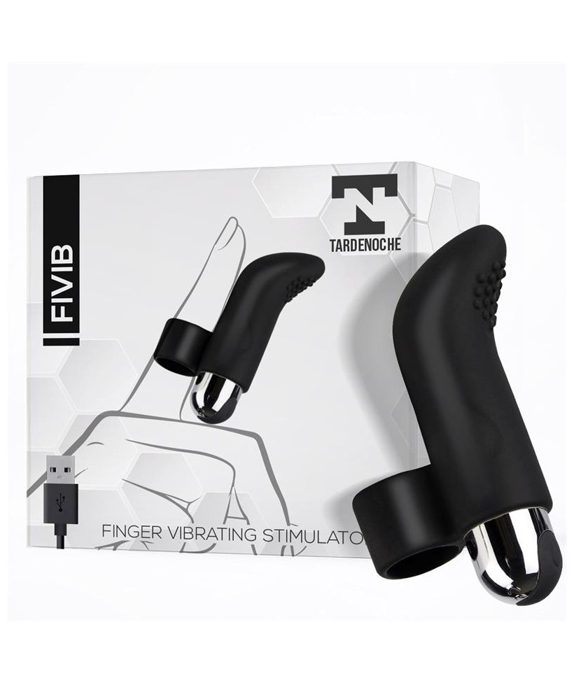 Fivib Estimulador de Dedo USB Silicona Negro