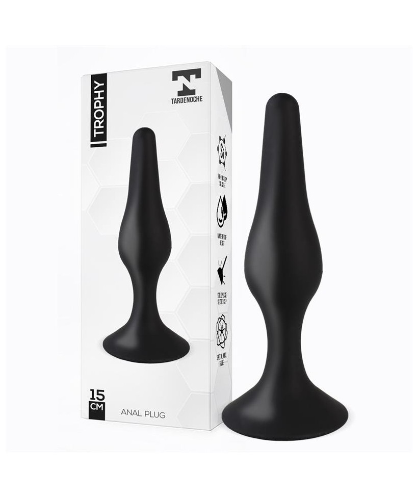 Trophy Plug Anal 15 cm Silicona Negro