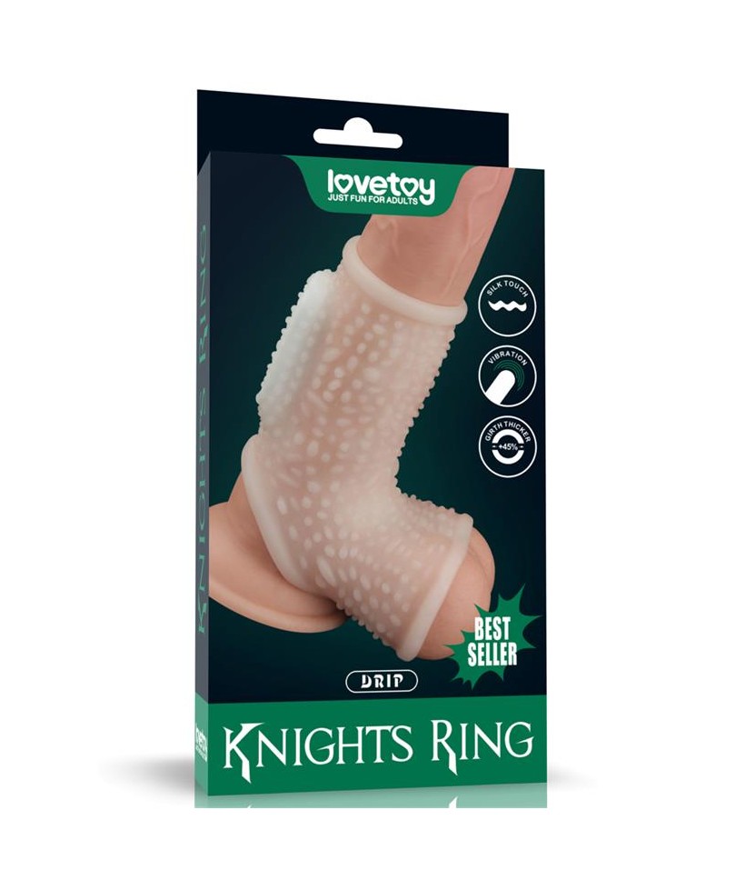 Funda el Pene y Testiculos con Vibracion Drip Knights