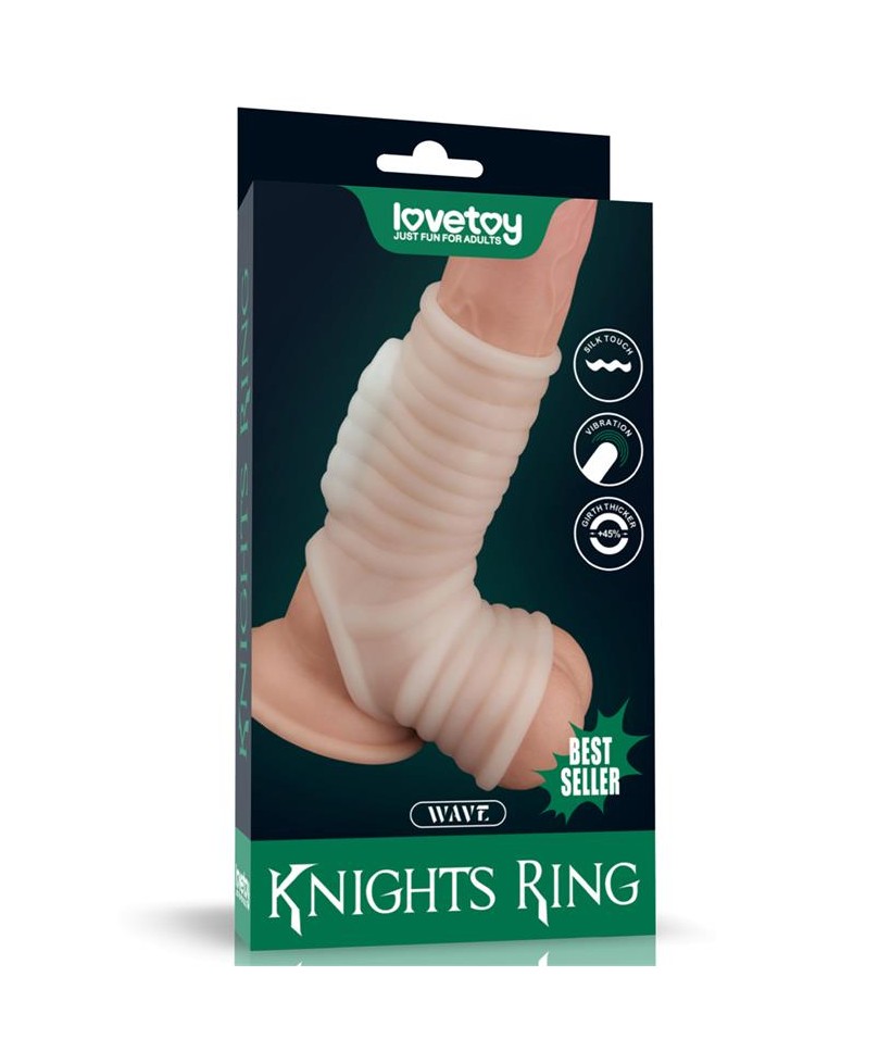 Funda el pene y testiculos con vibracion Wave Knights