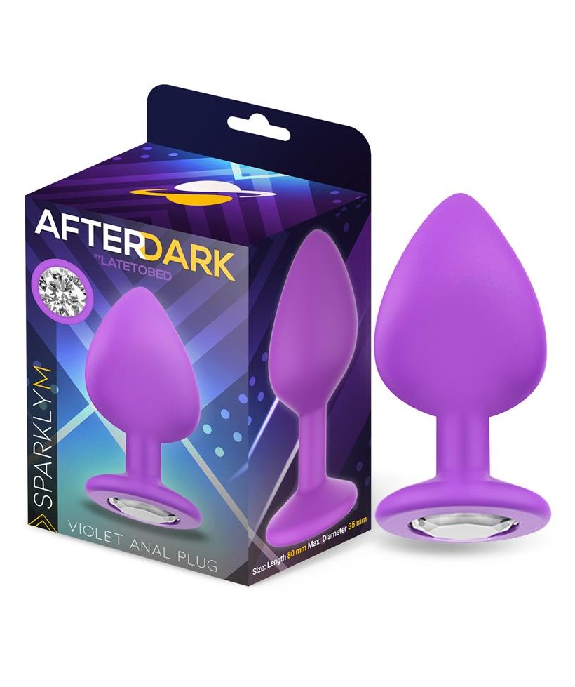 Sparkly Plug Anal Silicona Talla M Violet