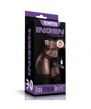 Arnés Ajustable con Dildo 10 Vibraciones 7.5