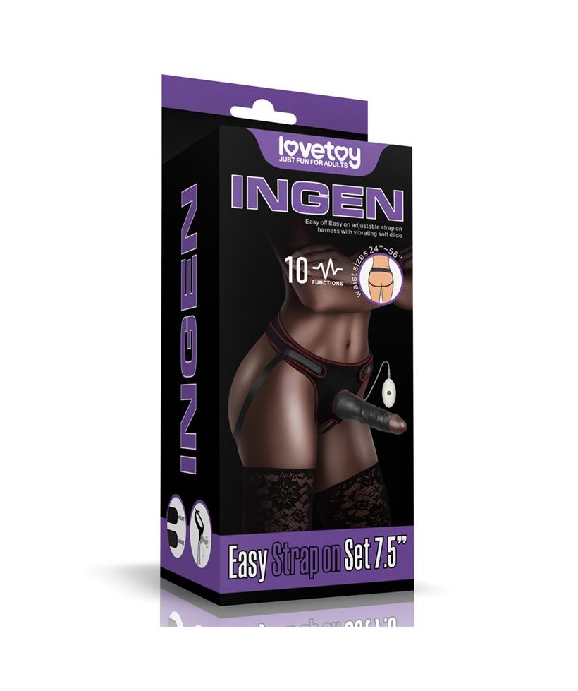 Arnes Ajustable con Dildo 10 Vibraciones 75