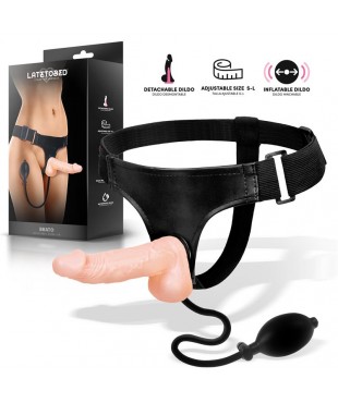 Brato Arnés con Dildo Realista y Función de Inflado