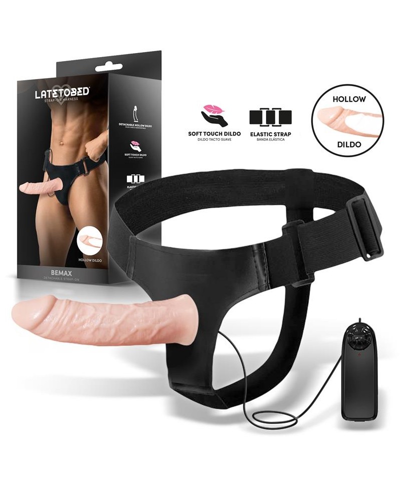 Bemax Arnes con Dildo Hueco Desmontable Vibracion y Control Remoto