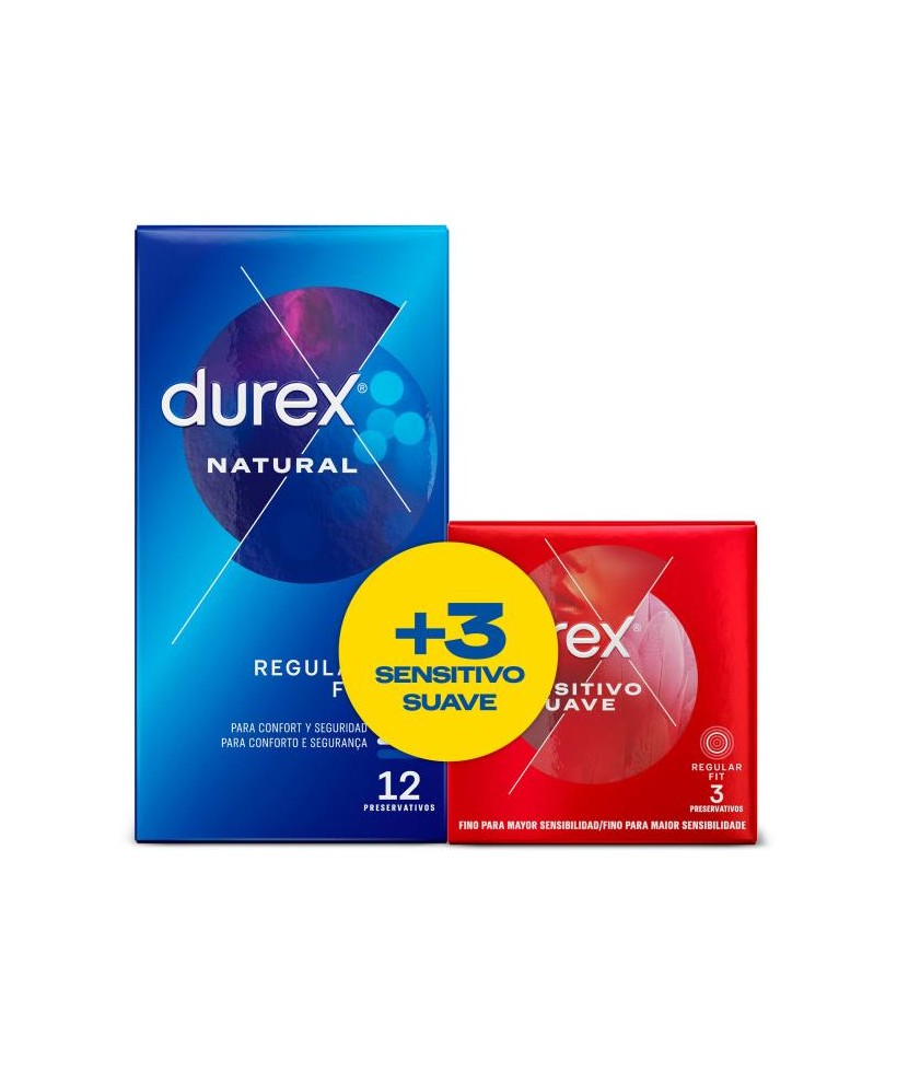 Duplo Preservativos Natural 12 ud Sensitivo 3 ud