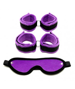 Set de Esposas para Manos y Pies Púrpura