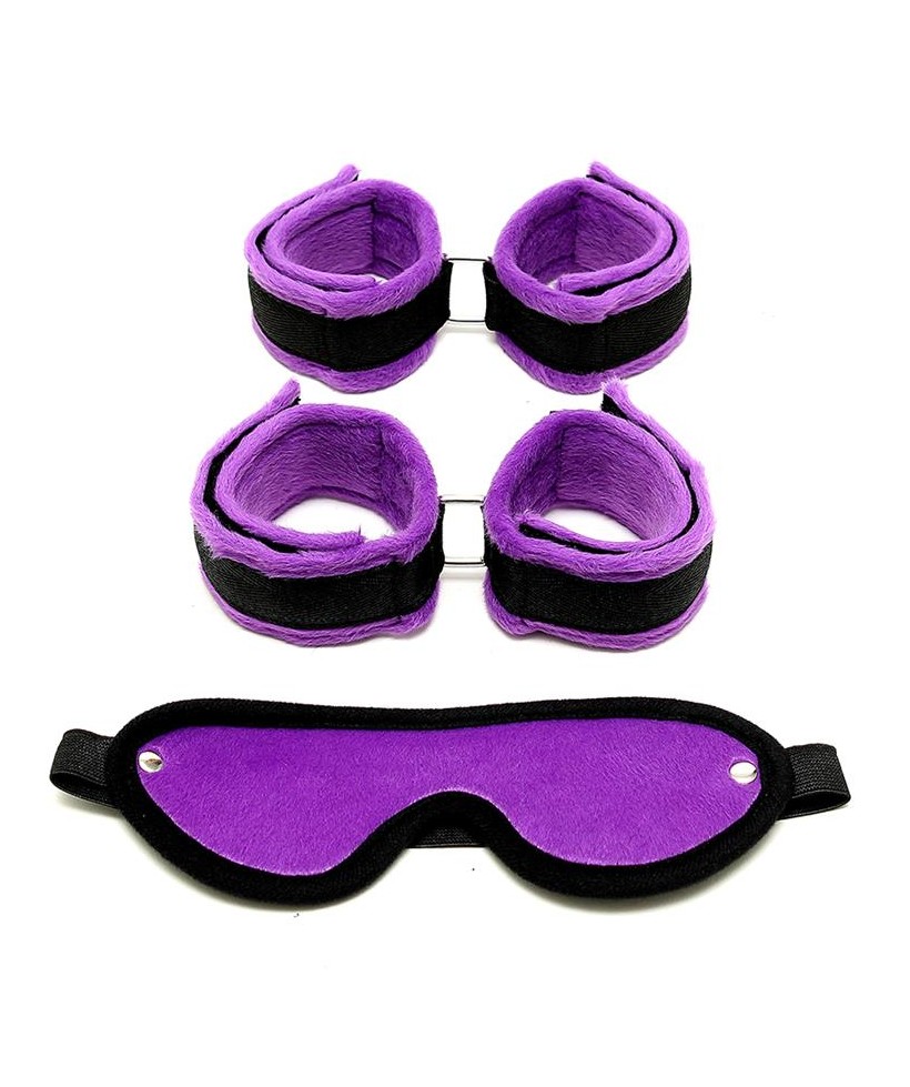 Set de Esposas para Manos y Pies Purpura