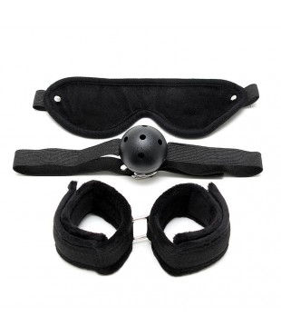 Set de Bondage 3 Piezas Negro