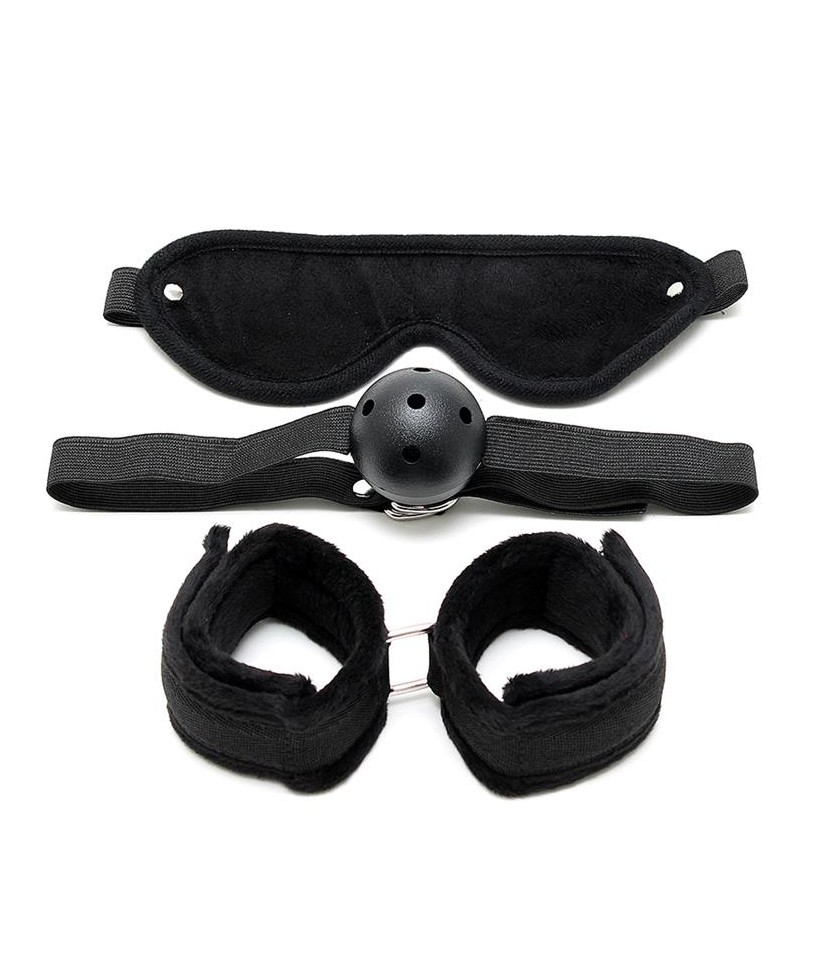 Set de Bondage 3 Piezas Negro