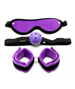 Set de Bondage 3 Piezas Púrpura