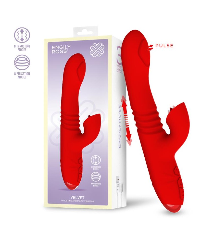 Velvet Vibrador con Thrusting y Pulsacion