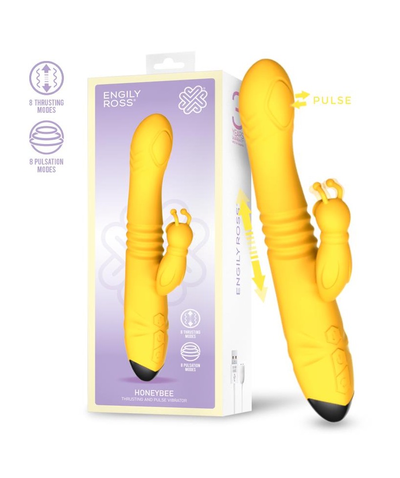 Honeybee Vibrador con Thrusting y Pulsacion