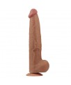 Dildo Dual Density Piel Deslizante Retractil 135