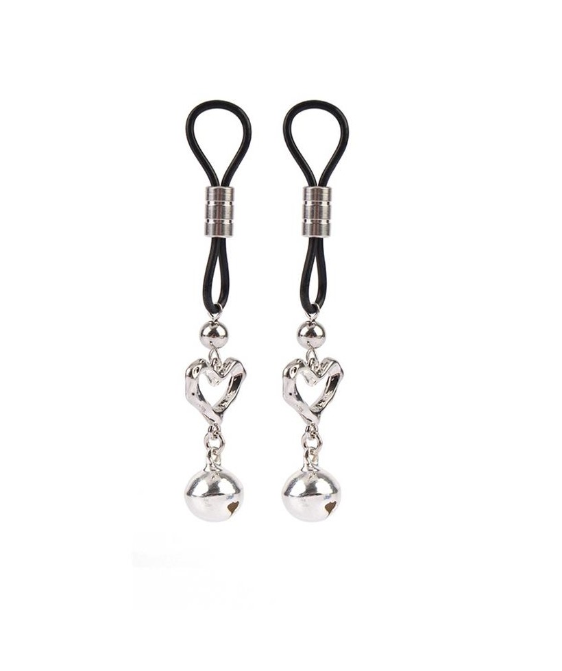 Senuelo Pinzas para Pezones Corazon con Cascabel