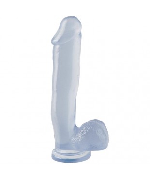 Dildo con Testículos y Ventosa 30.5 cm Transparente