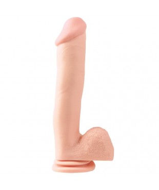 Dildo con Testículos y Ventosa 30.5 cm Color Natural