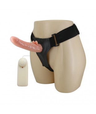 Baile Arnés con Dildo y Control Remoto 18 cm