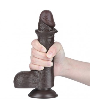 Dildo Dual Layer Piel Deslizante Retractil 7.5