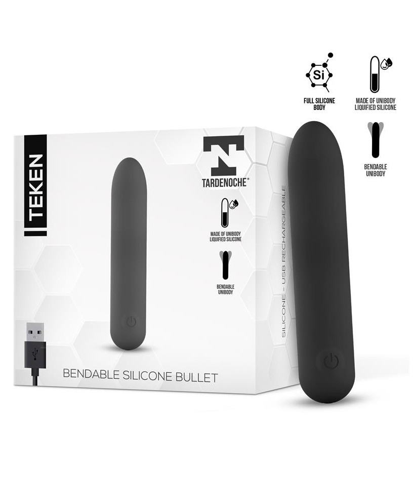 Teken Bala Vibradora Flexible Silicona Liquida Unibody USB Magnetico
