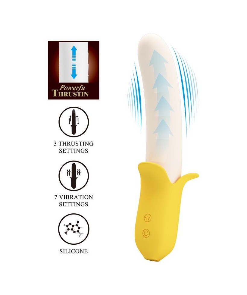 Banana Geek Vibrador con Thrusting USB
