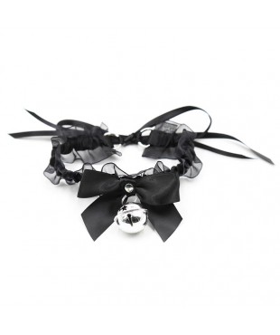 Collar con Lazo, Cascabel y Encaje