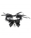 Collar con Lazo Cascabel y Encaje