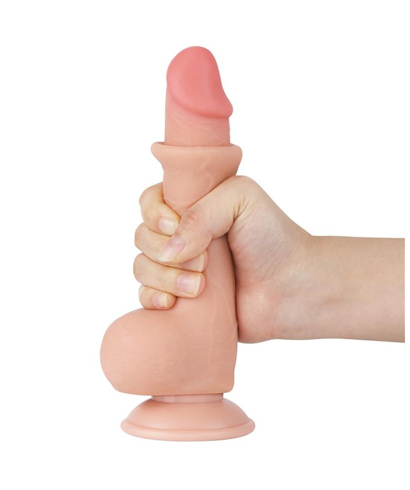 Dildo Dual Layer Piel Deslizante Retractil 75